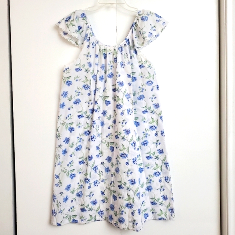Ship'n Shore Vtg Sleeveless Ruffle Traditional Nightgown & Robe Set Sz Sm - Picture 5 of 16